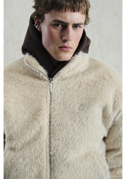 Fermuarlı Bej Kürk Ceket indirimleri