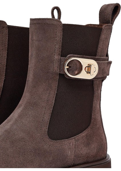 Kadın Vizon Kalın Tabanlı Süet Deri Chelsea Bot 25WFD202010