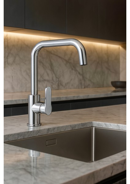 Cırcırlı Boru Lotus Eviye Mutfak Bataryası Sıcak Soğuk Girişli - 2 Yıl Garantili fiyatları