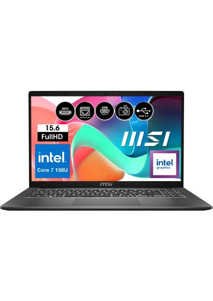 Msı Msı Modern 15 F1MG-632XTR Intel Core 7 150U 64GB 1tb SSD Windows 11 Pro 15.6" Fhd Taşınabilir Bilgisayar Snertech Çanta fiyatları