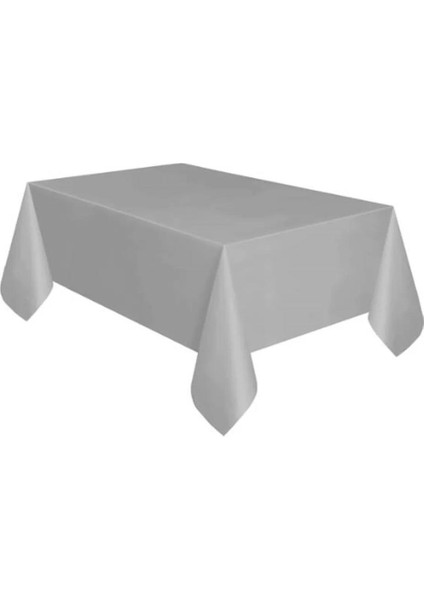 Plastik Naylon Su Geçirmez Parti Piknik Renkli Masa Örtüsü - 120X180 Cm. - Gümüş - 1 Adet fiyatları