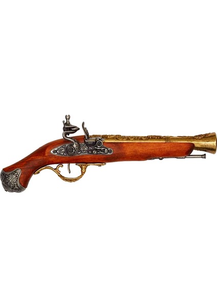 Denix Dekoratif Replika Çakmaklı Tabanca 36 Cm, Ingiltere 18. Yüzyıl