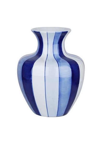 Mavi&beyaz Boğumlu Vazo 23 cm