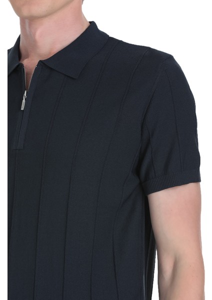 Lacivert Regular Fit Polo Yaka Rayon Tişört fırsatları