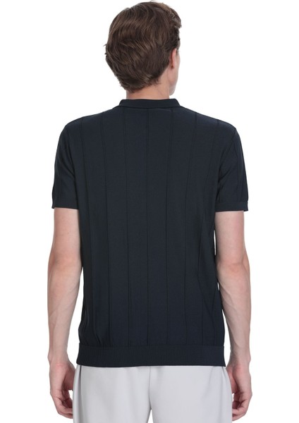 Lacivert Regular Fit Polo Yaka Rayon Tişört indirimleri