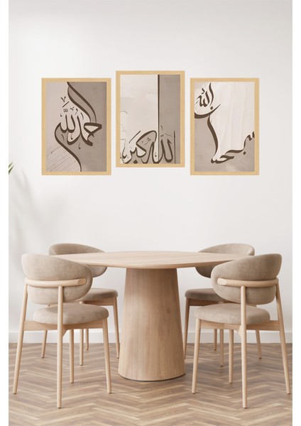 🌟modern Hat Sanatıyla Ruhunuza Dokunan Çerçeve Görünümlü 3’lü Tablo Seti🌟 CRVS1085 13 x 17 fiyatları