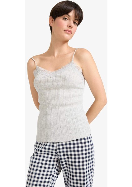 Dantel Detaylı Ribana Atlet-Fall In LOVE F3533AX25WN