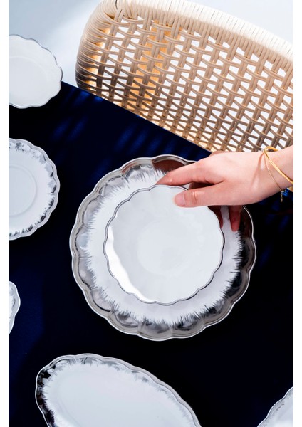 Marlene Silver 6 Kişilik 37 Parça Kahvaltı Takımı