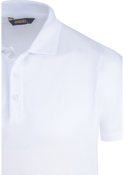 Beyaz Regular Fit 100% Pamuk Polo Yaka Tişört fiyatları