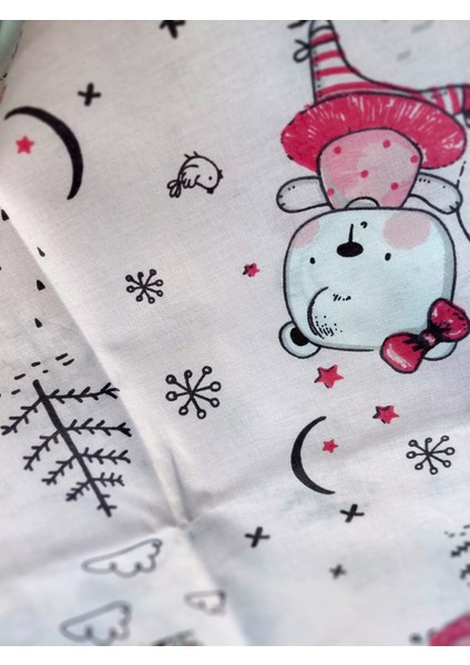 4 Parça 100% Organik Pamuk Bebek Yorgan Nevresim Takımı Beşik , Park Yatak Uyumlu Bebek Seti(Pembe) indirimleri