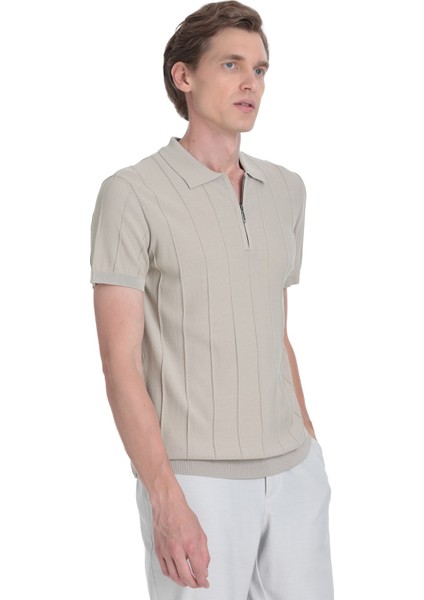 Vizon Regular Fit Polo Yaka Rayon Tişört