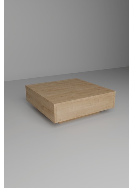 LED Işık Aydınlatmalı Uçan Kare Orta Sehpa Küp Sehpa Safir Meşe fırsatları