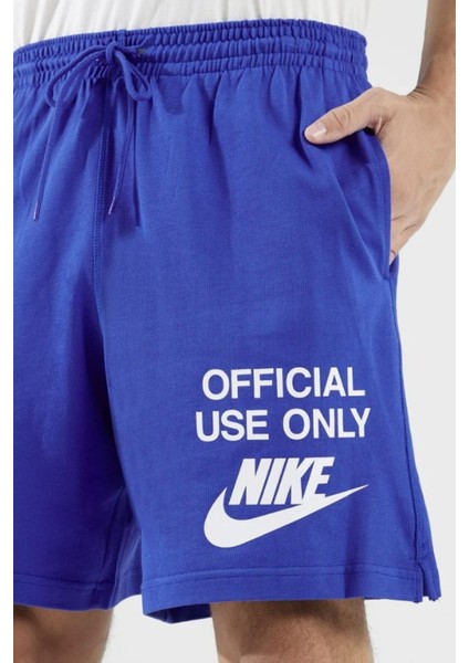 Club Erkek Pamuklu Mavi Şort