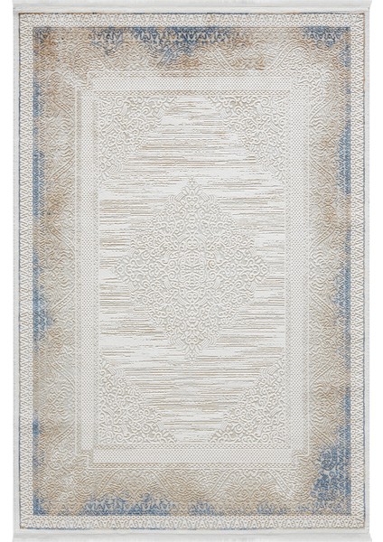 Asya Mavi Halı Akrilik Halı Yumuşak Dokulu Salon Oturma Odası Yatak Odası Halısı 525