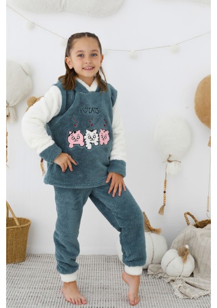 Peluş Pijama Takımı Kız Çocuk Pijama Takımı Polar Kışlık Pijama Takımı fiyatları