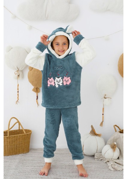 Peluş Pijama Takımı Kız Çocuk Pijama Takımı Polar Kışlık Pijama Takımı modelleri