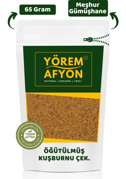 Yörem Afyon Meşhur Gümüşhane Yöresinden Taze Öğütülmüş Doğal Toz Kuşburnu, Yabangülü (Rosa Canina) | 65GR.