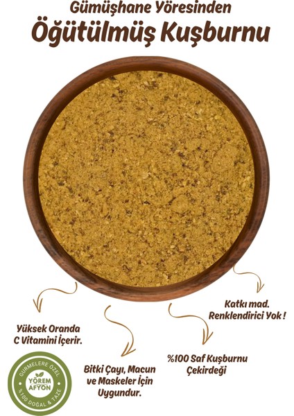 Yörem Afyon Meşhur Gümüşhane Yöresinden Taze Öğütülmüş Doğal Toz Kuşburnu, Yabangülü (Rosa Canina) | 65GR. fiyatları