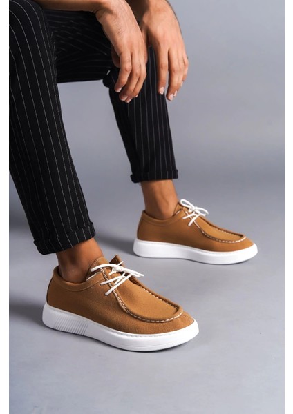 SLW170 Tornado Bağcıklı Süet Erkek Günlük Spor Klasik Ayakkabı Sbt - Taba