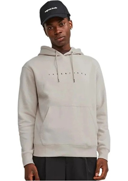 Jack&jones 12233972 Kapsonlu Erkek Sweat - Bej