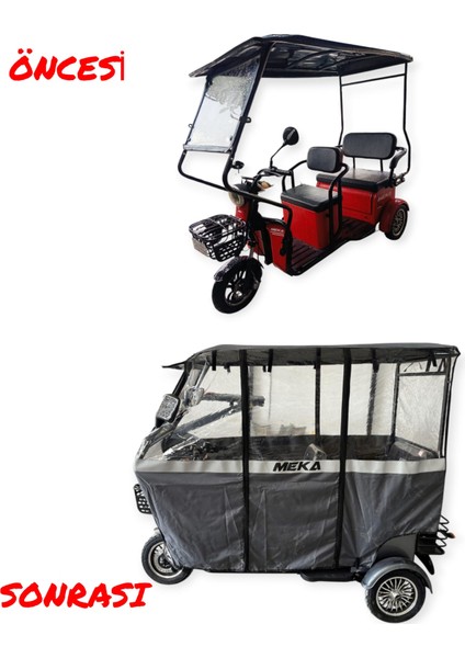 3 Tekerlekli Elektrikli 2 Kişilik Modellere Uyumlu Branda (4 Mevsim) fiyatları