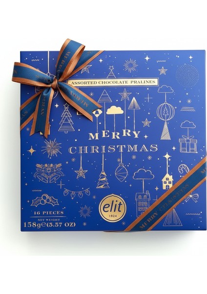 Merry Christmas Mavi Spesiyal Kutu 158G Glutensiz modelleri