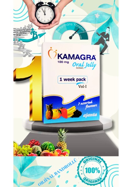 KAMAGRA100JEL 1 Kutu 7'li Paket Orijinal Performans_arttırıcı Geciktirici Takviye Erkeklerözel