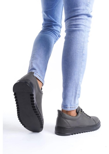 SLW152 Cool Bağcıklı Cilt Erkek Günlük Spor Klasik Ayakkabı Cst - Füme modelleri