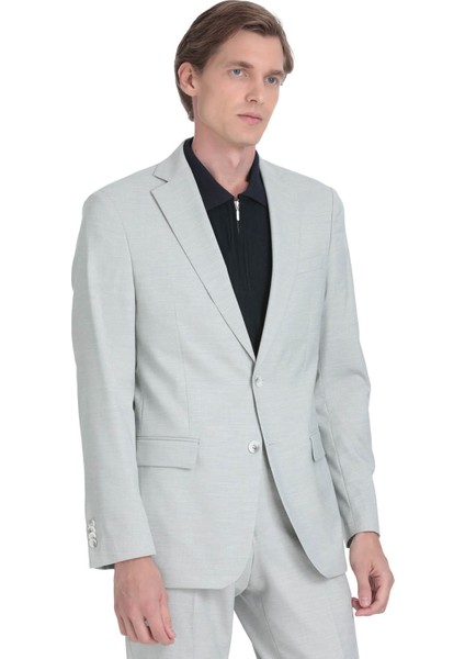 Gri Comfort Fit Mono Yaka Klasik Takım Elbise fırsatları