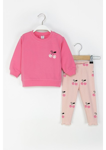 Kız Bebek Taytlı Takım 1-4 Yaş Fuşya