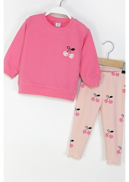 Kız Bebek Taytlı Takım 1-4 Yaş Fuşya modelleri