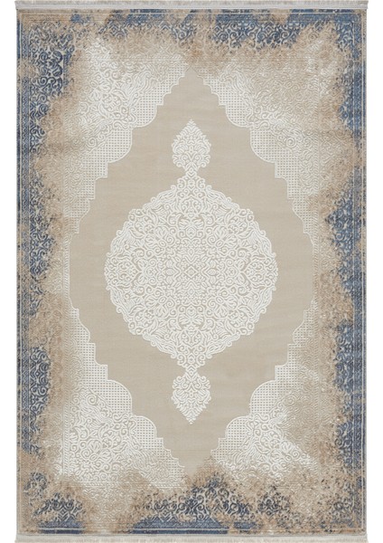 Asya Mavi Halı Akrilik Halı Yumuşak Dokulu Salon Oturma Odası Yatak Odası Halısı 524