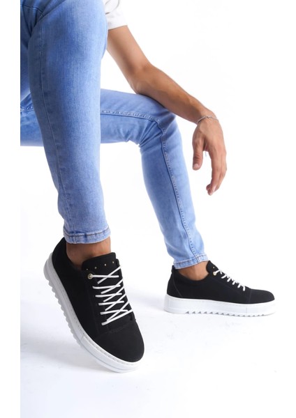 SLW152 Cool Bağcıklı Süet Erkek Günlük Spor Klasik Ayakkabı Sbt - Siyah modelleri