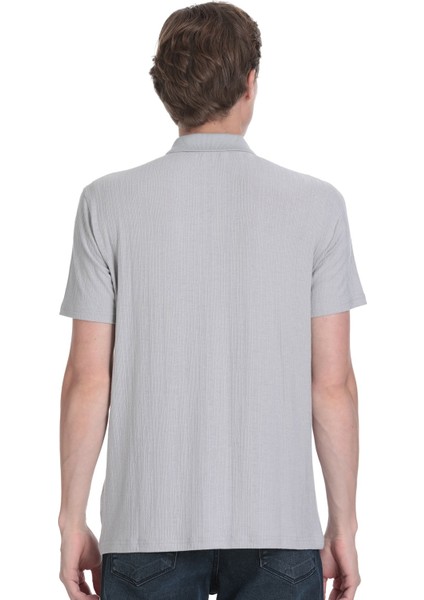 Gri Regular Fit Fermuarlı Polo Yaka Tişört indirimleri