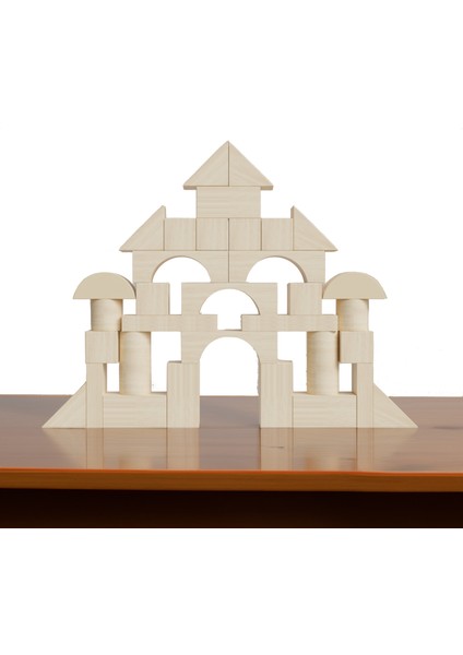 Ahşapbloklar 50 Parça Doğal Renk modelleri