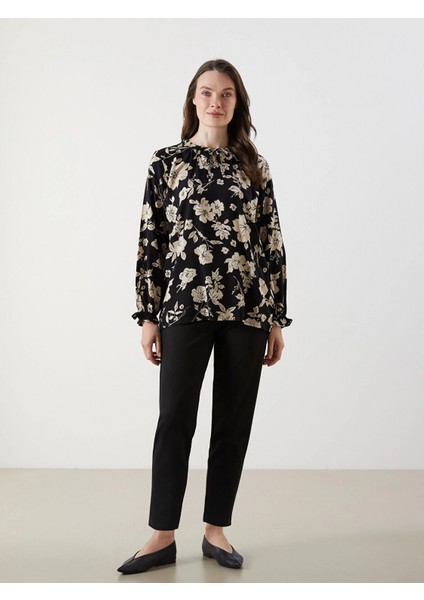 Lcw Grace Siyah Beli Lastikli Havuç Kesim Kadın Pantolon