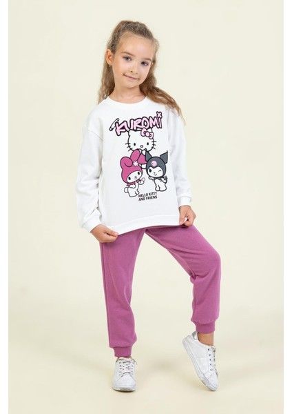 Kız Çocuk Kuromi Eşofman Takım 3-8 Yaş Fuşya