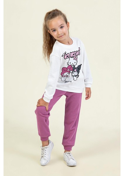 Kız Çocuk Kuromi Eşofman Takım 3-8 Yaş Fuşya modelleri