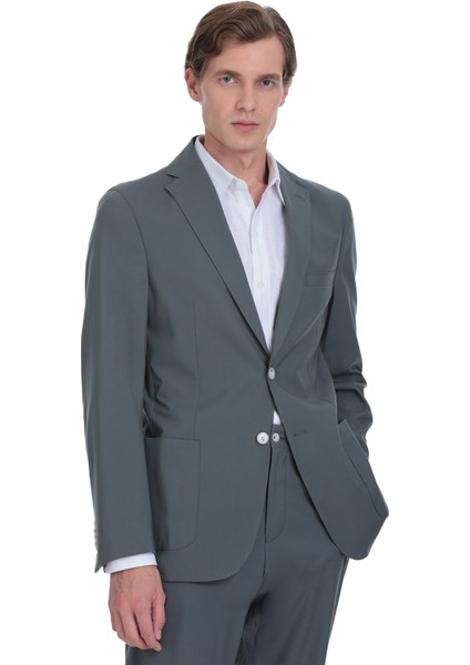 Antrasit Slim Fit Mono Yaka Casual Takım Elbise fiyatları