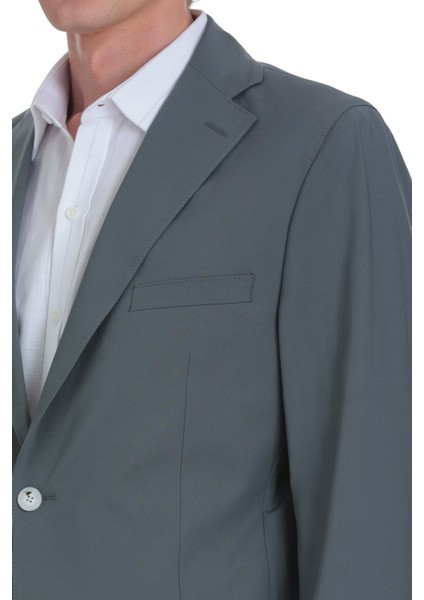 Antrasit Slim Fit Mono Yaka Casual Takım Elbise fırsatları