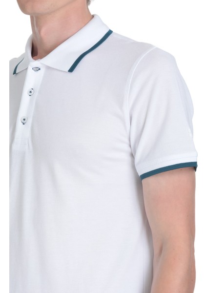 Beyaz Regular Fit 100% Pamuk Polo Yaka Rayon Tişört fırsatları