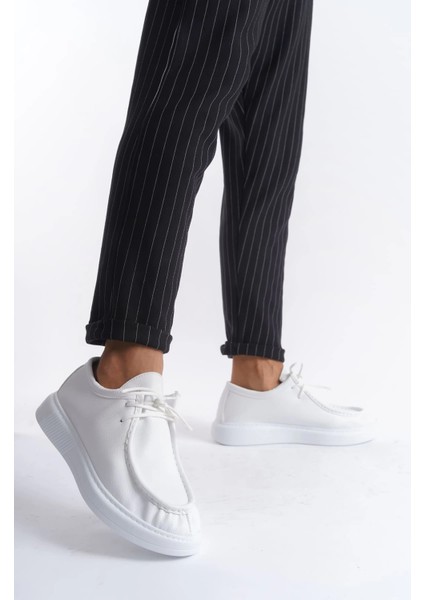 SLW170 Tornado Bağcıklı Cilt Erkek Günlük Spor Klasik Ayakkabı Cbt - Beyaz modelleri