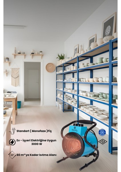 Fly3 Kw Elektrikli Fanlı Isıtıcı fiyatları