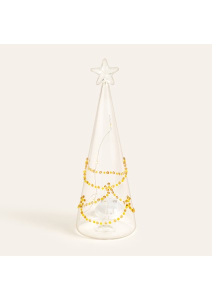 Henan Borosilikat Cam Dekoratif Aydınlatma 21 cm Şeffaf - Sarı