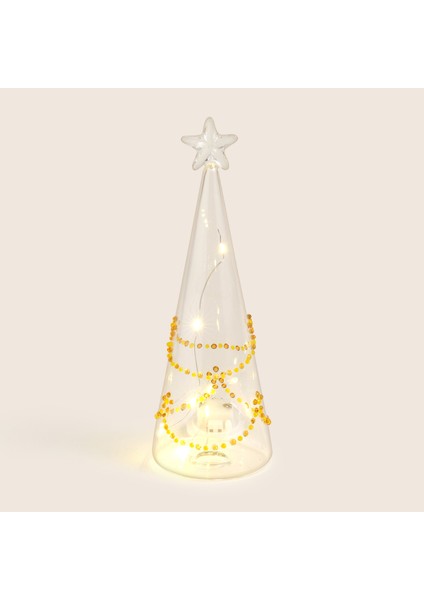 Henan Borosilikat Cam Dekoratif Aydınlatma 21 cm Şeffaf - Sarı fiyatları