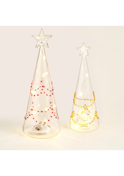 Henan Borosilikat Cam Dekoratif Aydınlatma 21 cm Şeffaf - Sarı indirimleri