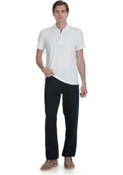 Beyaz Regular Fit Fermuarlı Polo Yaka Tişört fiyatları