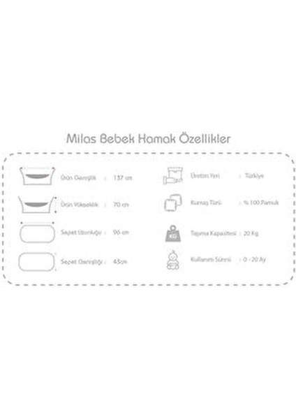 Milas Bebek Hamağı Ergonomik Tasarım 0-24 Ay Kullanım İçin Gold Renk