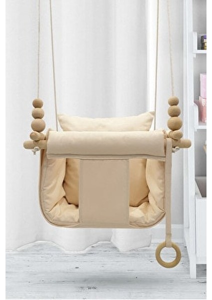 Dream Krem Salıncak Çocuklar İçin Konforlu ve Güvenli Tasarım 50 Kg Taşıma Kapasitesi indirimleri