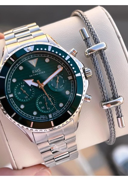 Rms Romanson 2 Yıl Garantili Çelik Kordon Çelik Kasa 5 Atm Suya Dayanıklı Erkek Kol Saati AG1503.02